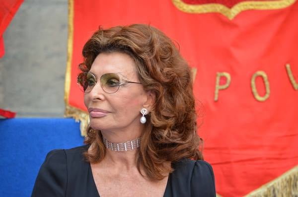 Sophia Loren, Neapolitan star of Italian cinema, receives