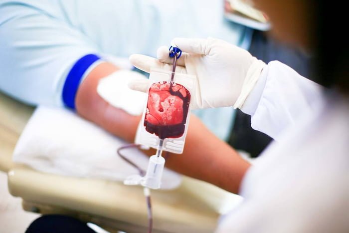 Doação de sangue sangue doado