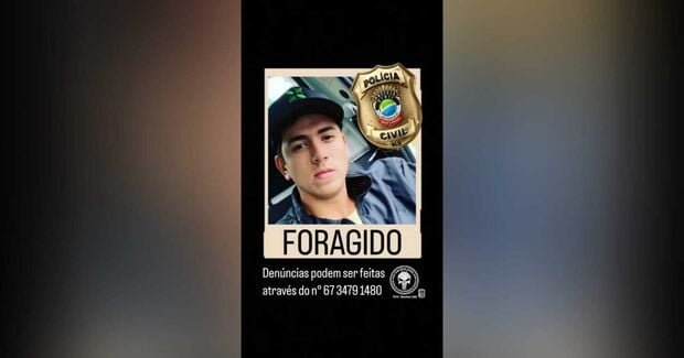 Fotografia colorida de jovem apontado como autor do disparo que matou o jogador Hugo Vinícius