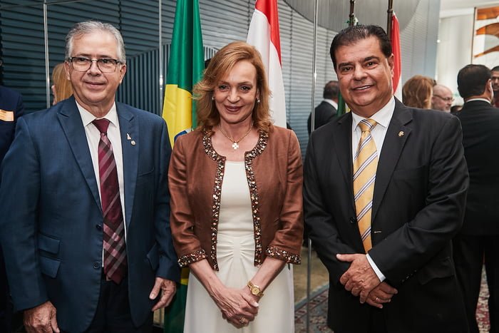 Deputado Federal Joaquim Passarinho, Carla Jazzar e o Senador Nelson Trade