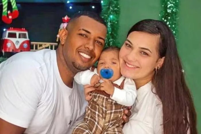 imagem colorida familia morta a tiros em niteroi casal e bebê