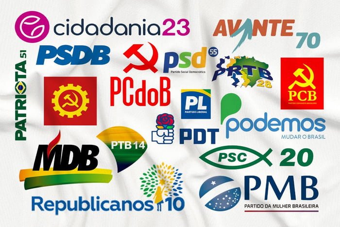 Foto colorida de partidos políticos - Metrópoles