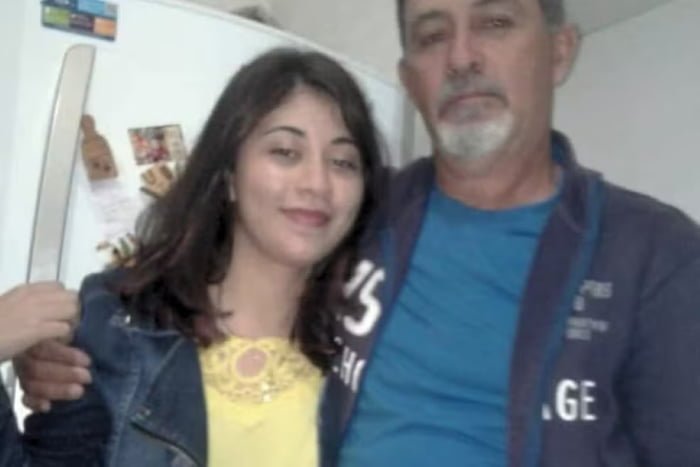 foto colorida de pai e filha mortos em Miracatu (SP)
