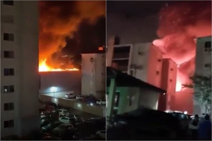 Foto colorida de incêndio em Porto Alegre, no Rio Grande do Sul - Metrópoles