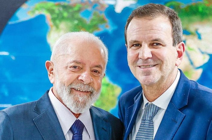 Lula e o prefeito do Rio de Janeiro, Eduardo Paes