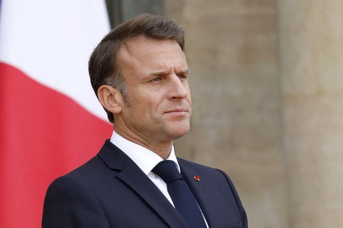 Foto colorida do presidente da França, Emmanuel Macron - Metrópoles