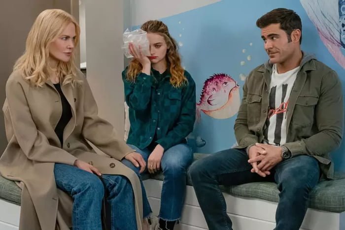 Fotografia colorida do filme Tudo em Família com Zac Efron e Nicole Kidman