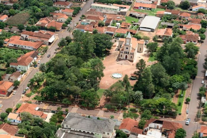 Vista de cima da cidade Gavião Peixoto